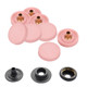 15mm 4 Part Press Studs with Black Internal Parts